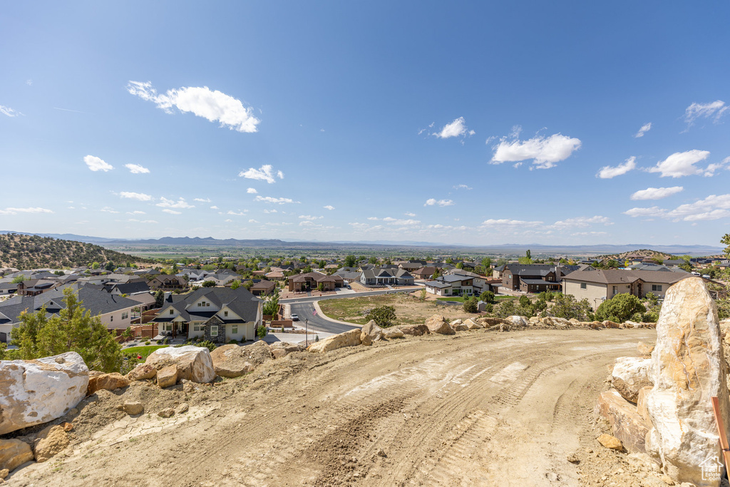 Aerial view of residential area