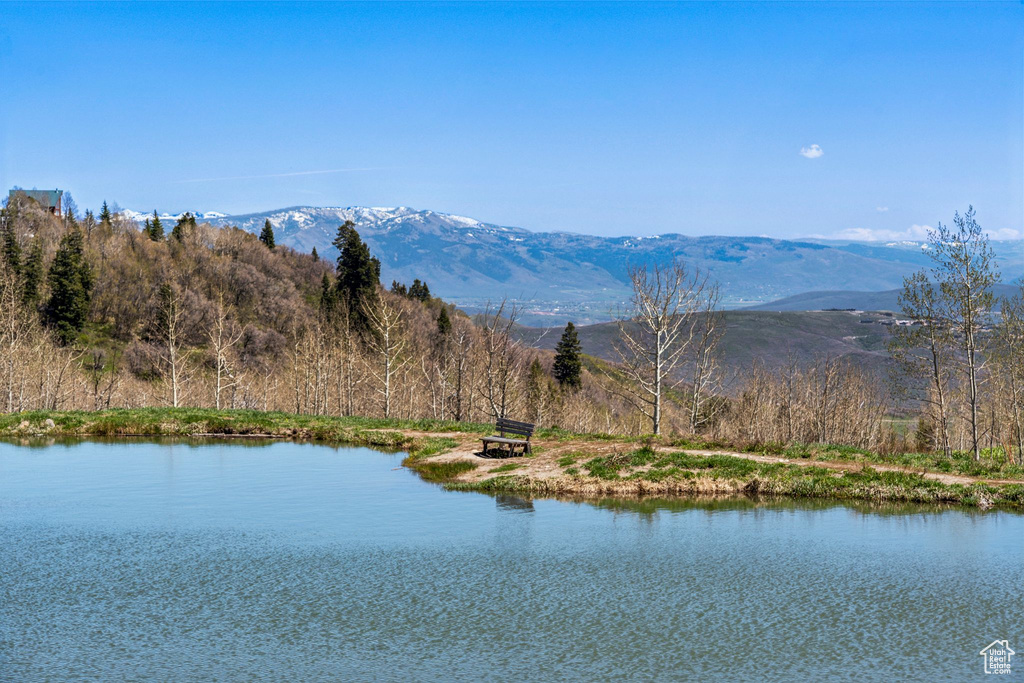 Water view featuring a mountain backdrop