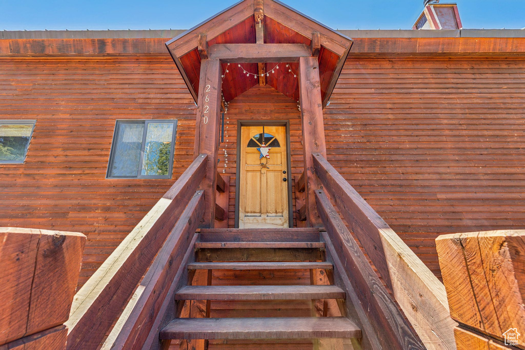 View of exterior entry