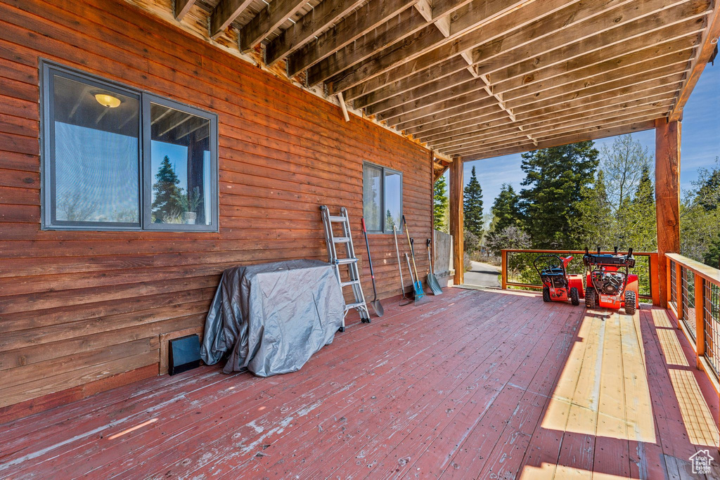 View of wooden terrace