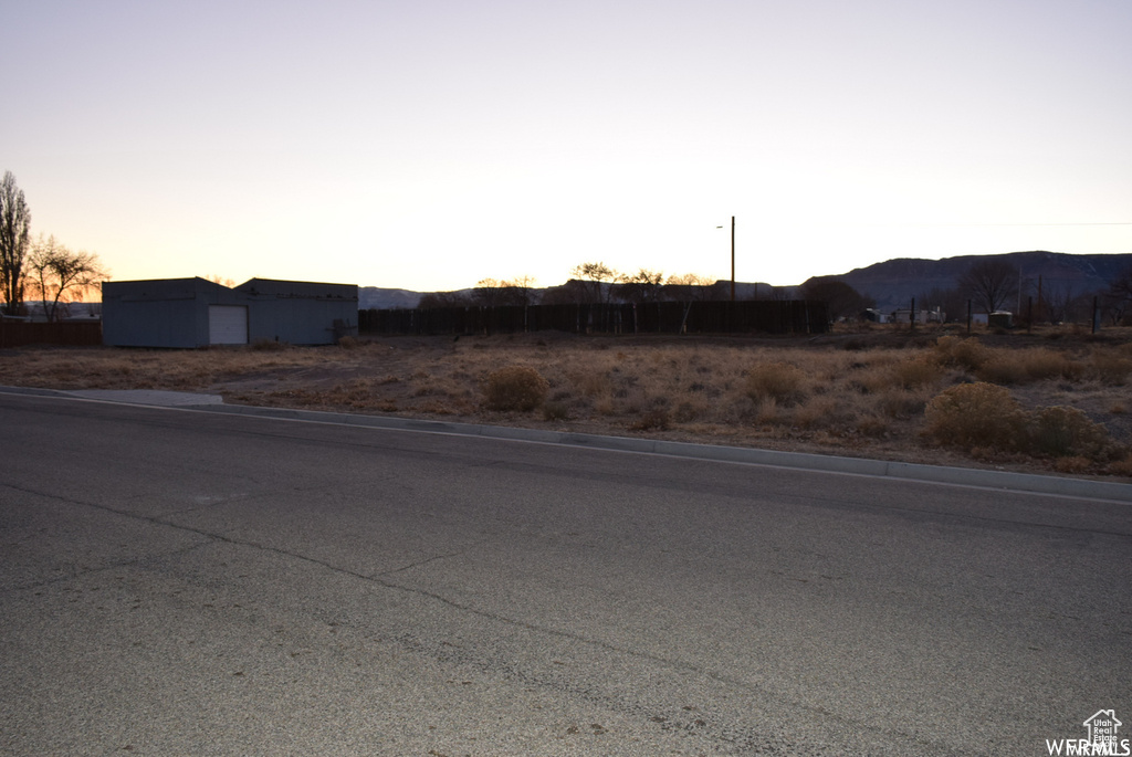 View of asphalt road with a mountain view