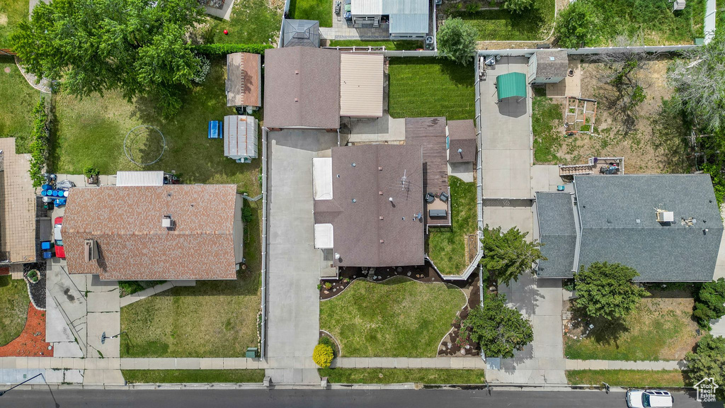 Aerial view of residential area