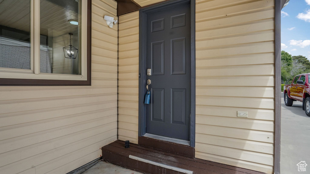 View of exterior entry