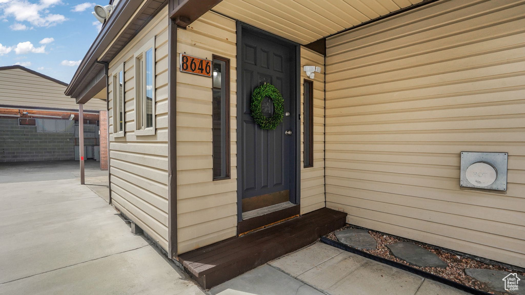 View of entrance to property