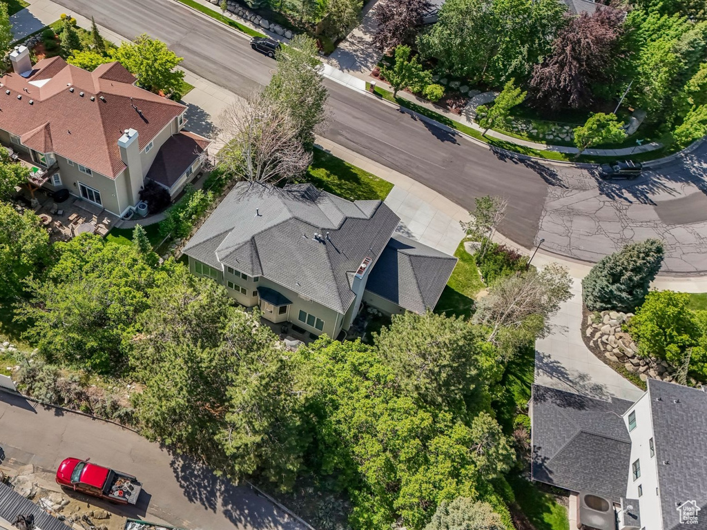 Aerial view of residential area