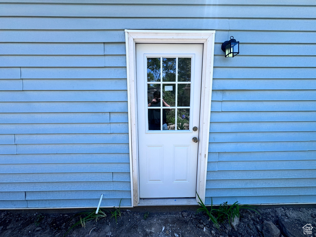 View of exterior entry
