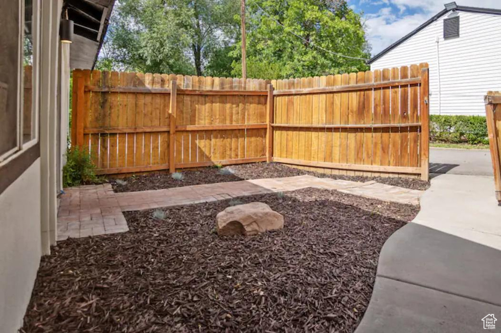 View of yard featuring a patio area
