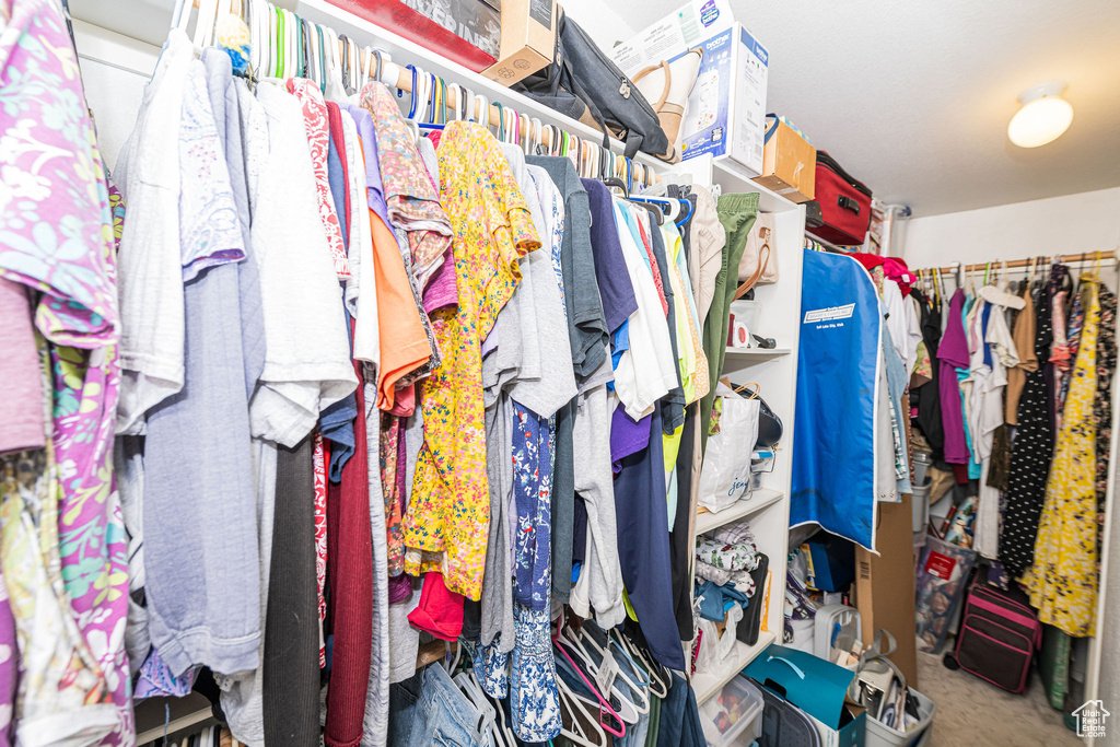View of walk in closet