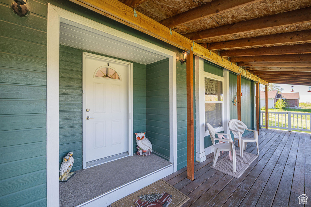 View of wooden porch