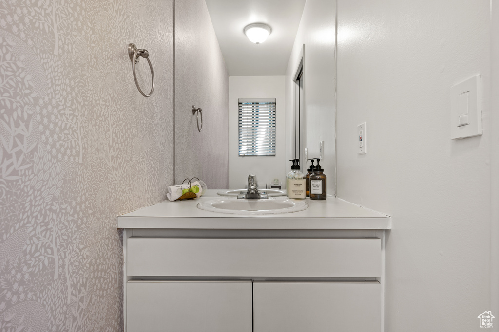 Bathroom featuring vanity