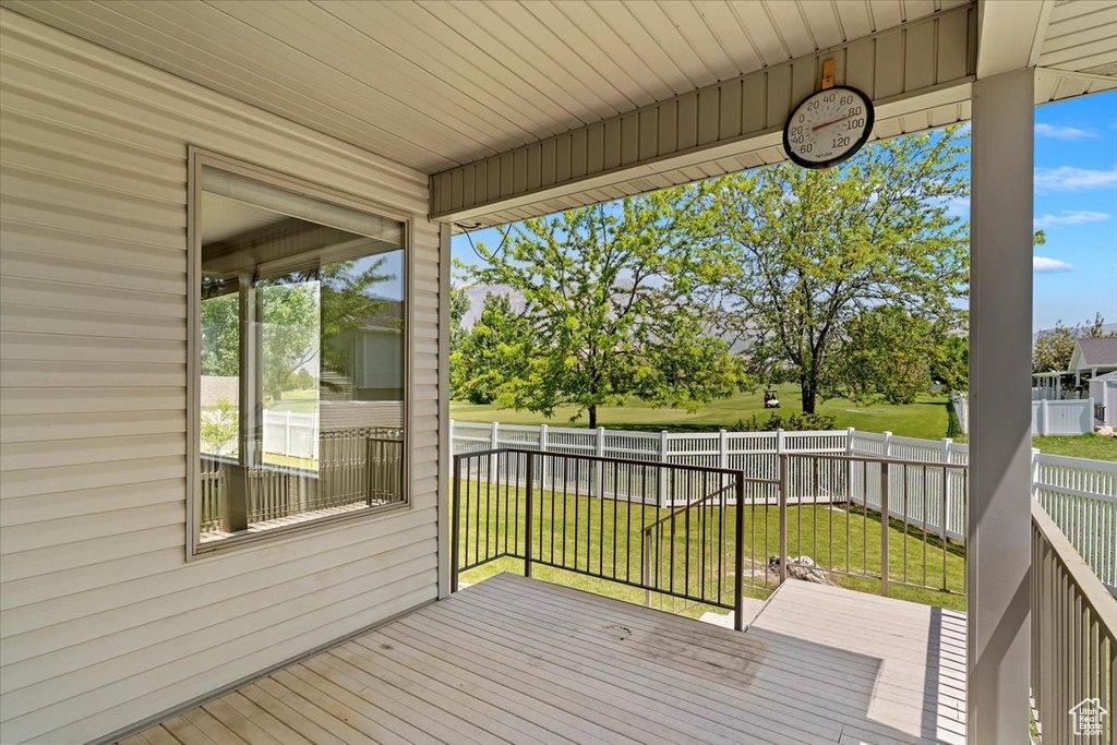 View of wooden deck