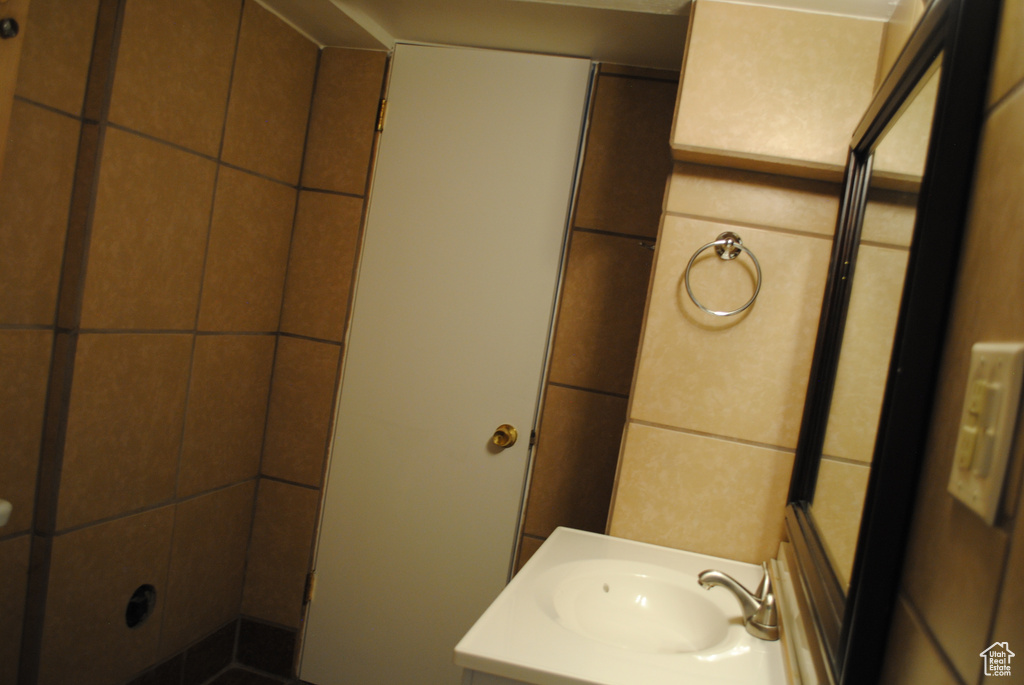 Bathroom featuring vanity