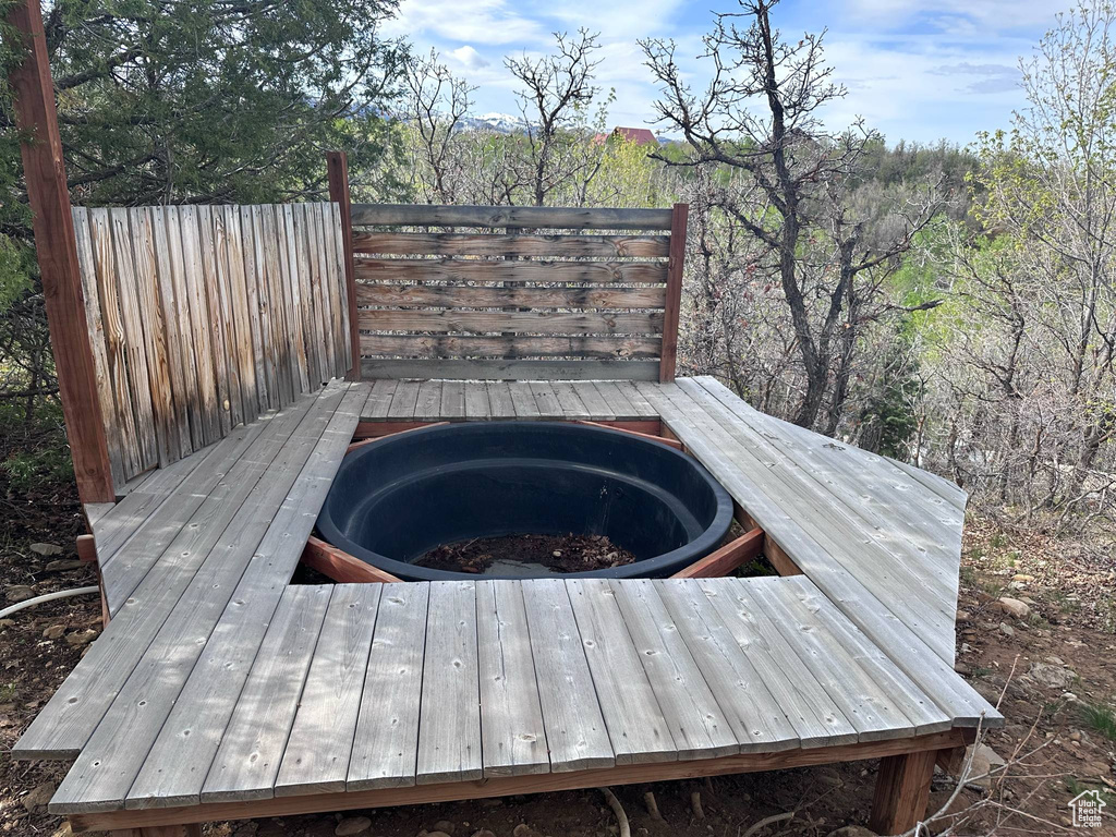 Exterior view of a fire pit