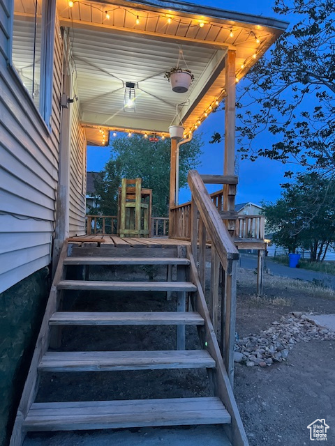 Porch with stairs