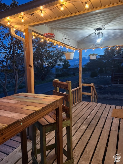 View of wooden terrace
