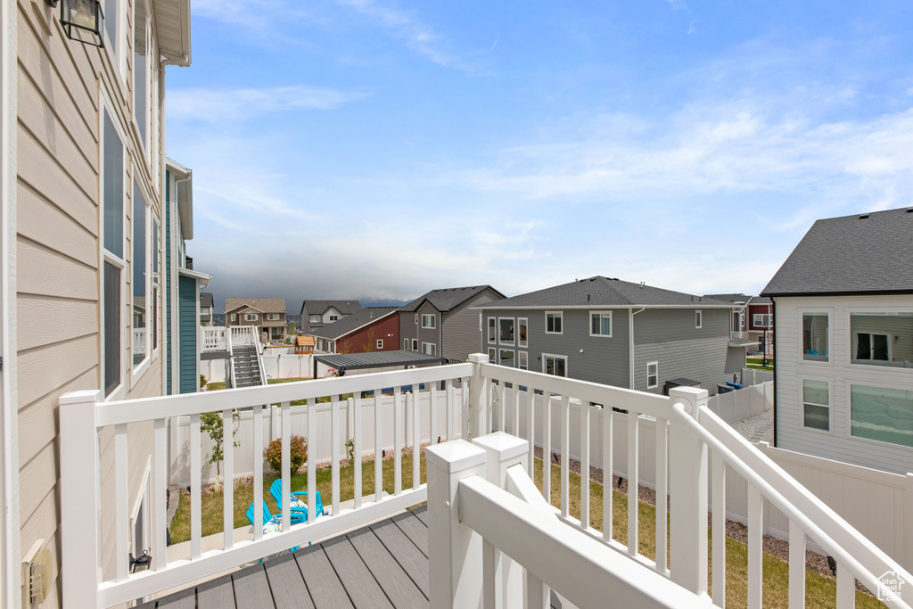 Balcony with a residential view