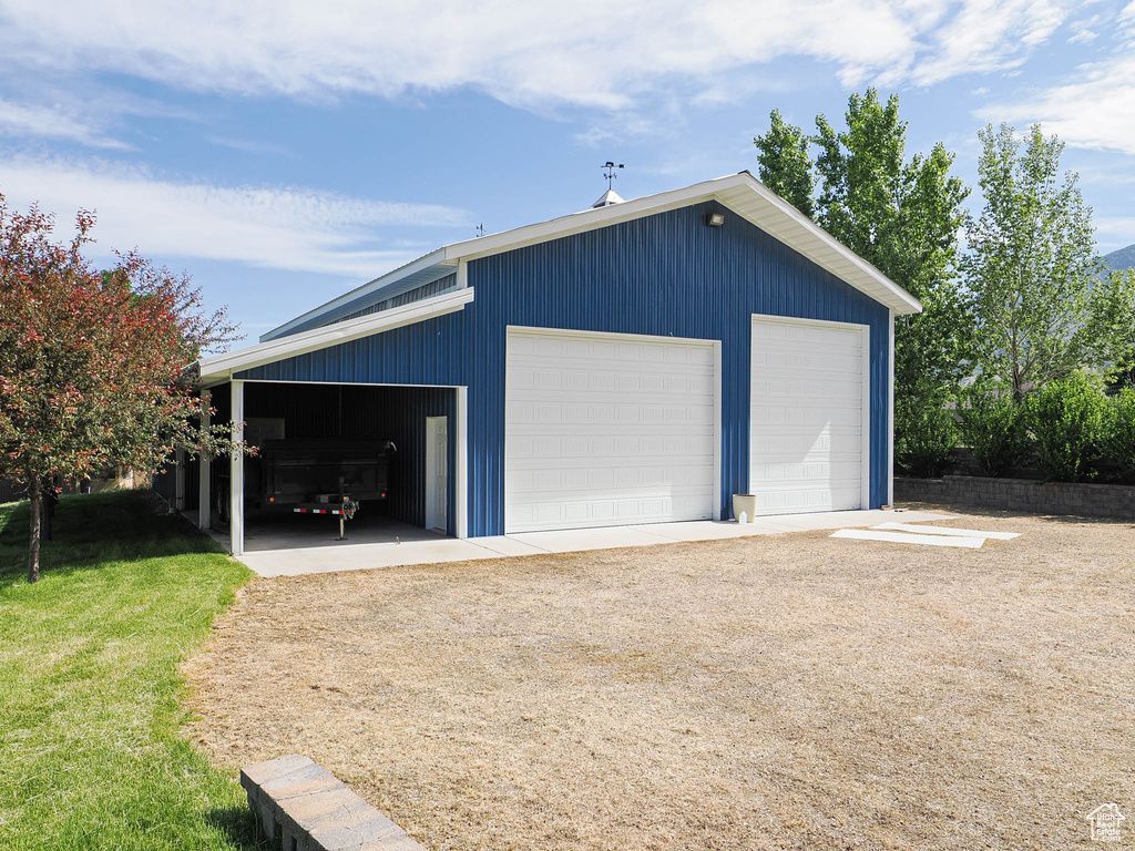Garage with a detached garage