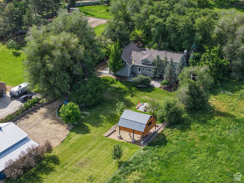 View from above of property