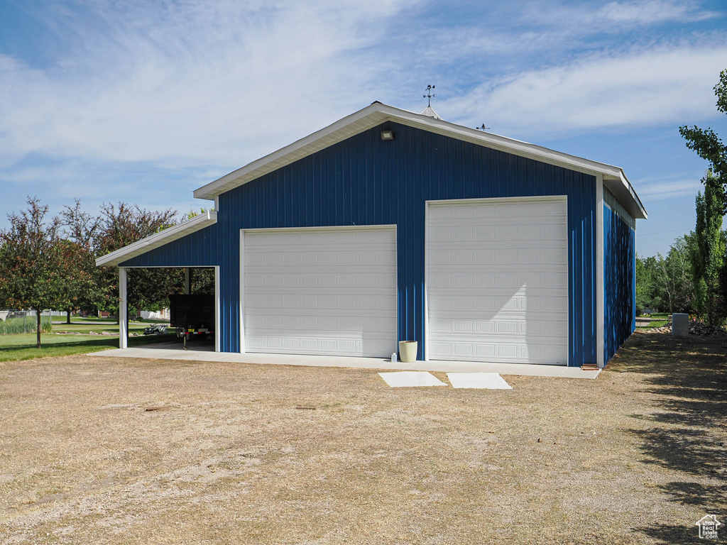 Garage with a detached garage