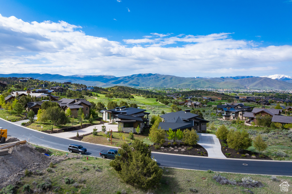 Mountain view with nearby suburban area