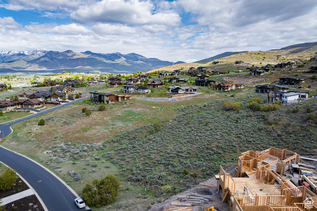 Mountain view with nearby suburban area