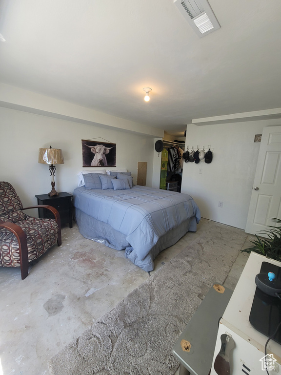Bedroom with a closet