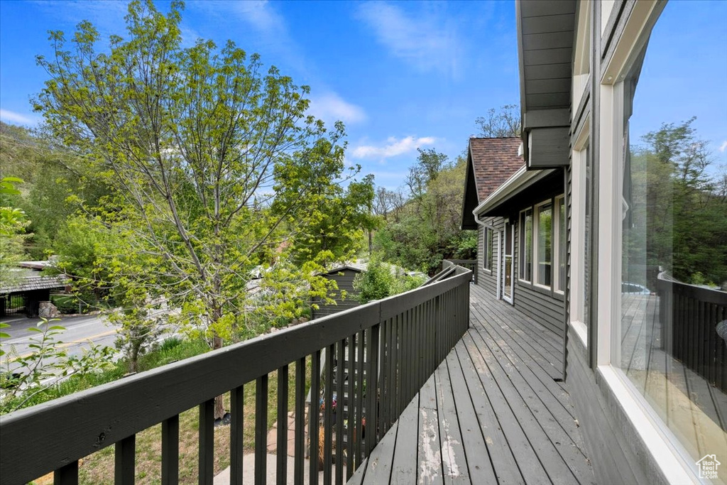 View of wooden terrace