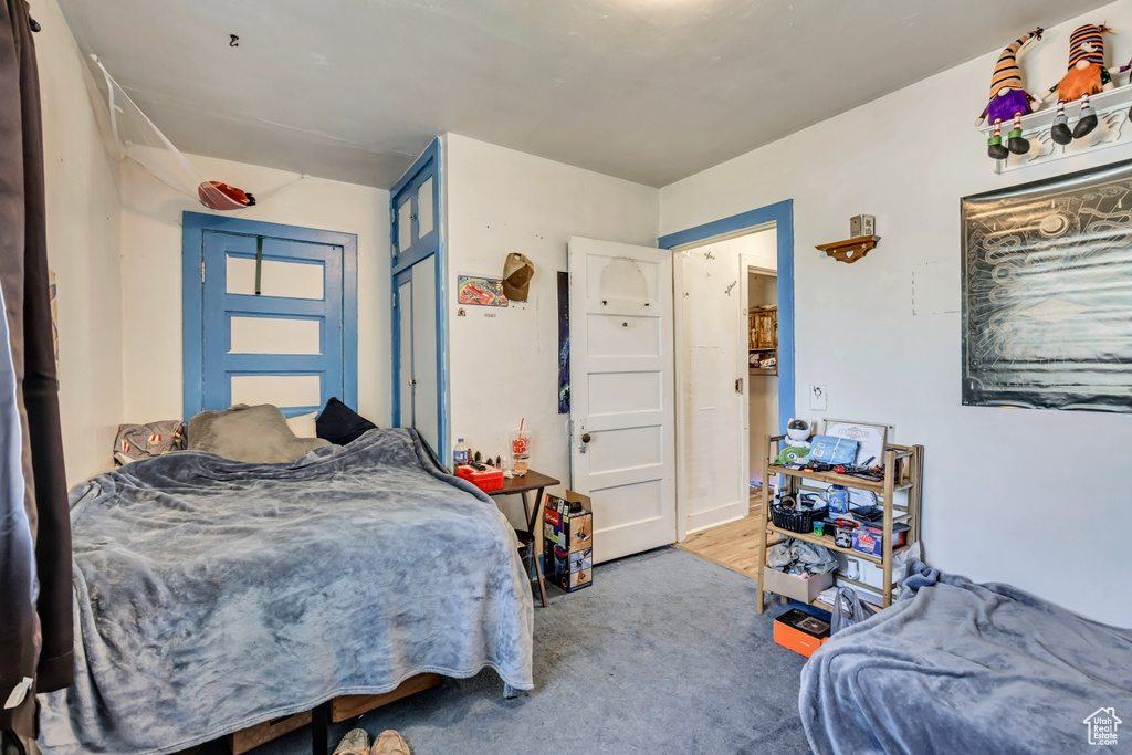 View of carpeted bedroom