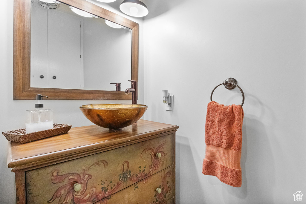 Bathroom featuring vanity