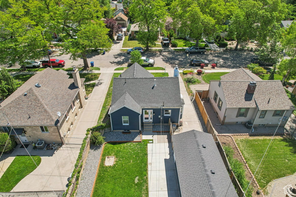 Aerial view of residential area