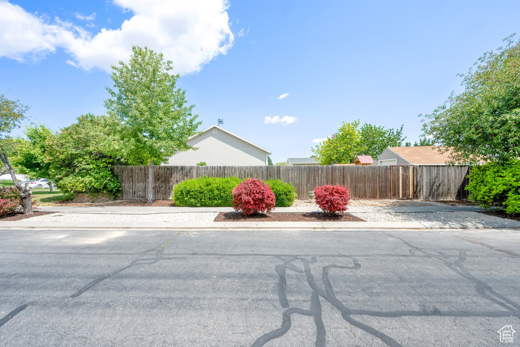View of fenced yard