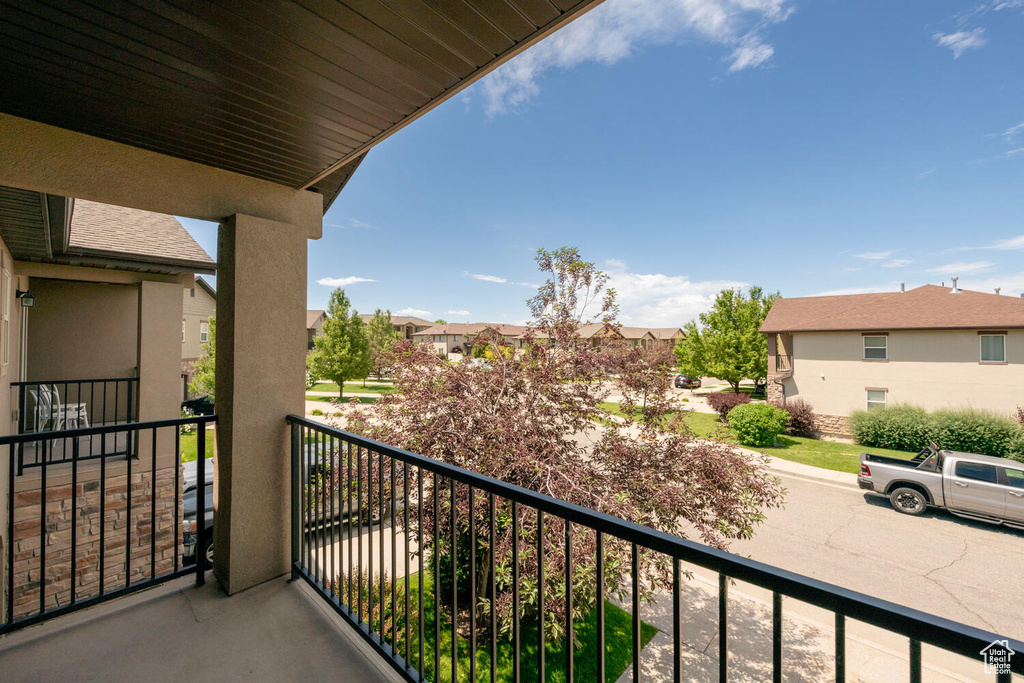 Balcony with a residential view