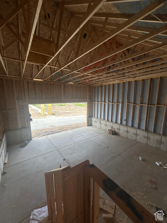 Misc room with a garage