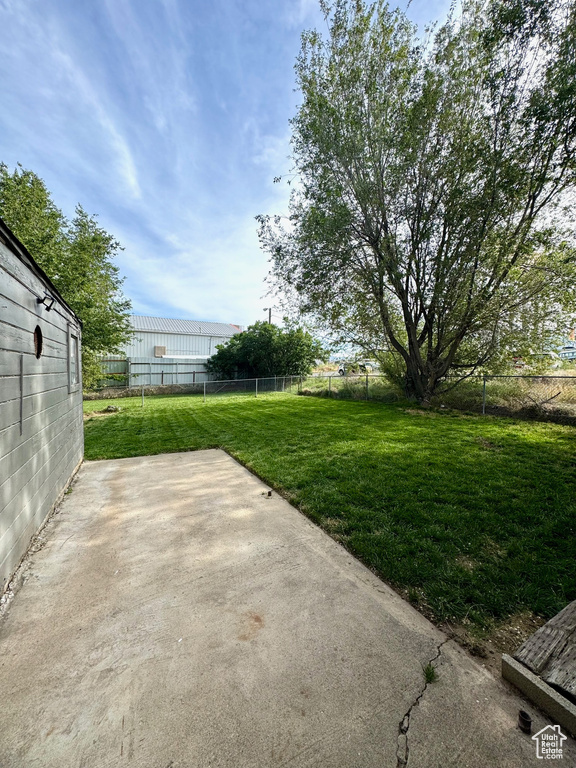 View of yard featuring a patio area