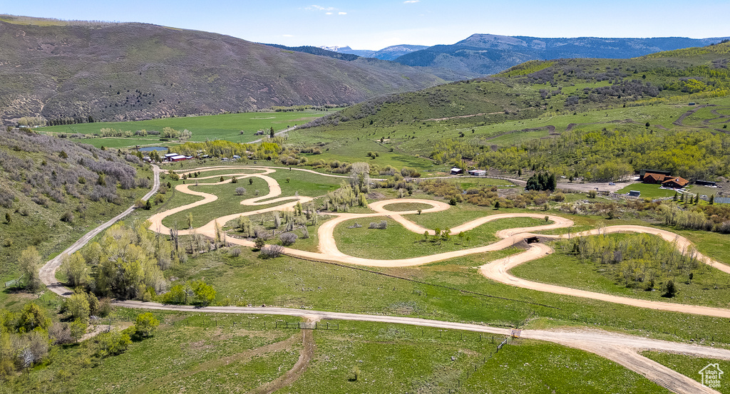Drone / aerial view of mountains
