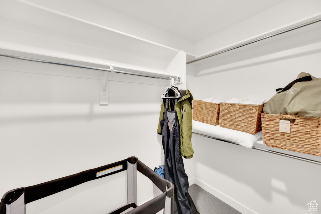 View of walk in closet