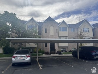 View of covered parking lot