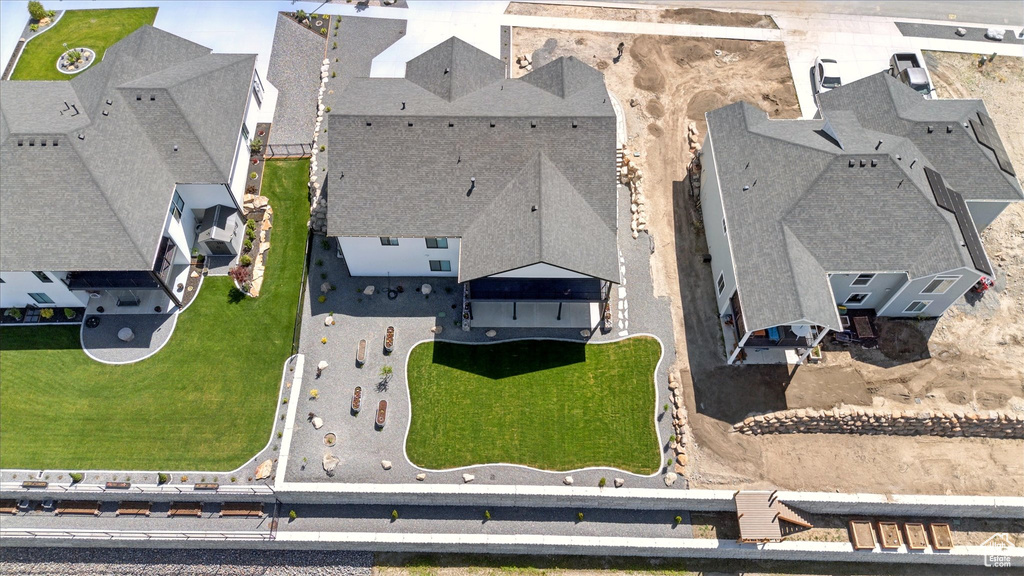 Aerial view of residential area
