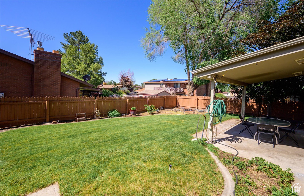 View of yard featuring a patio area