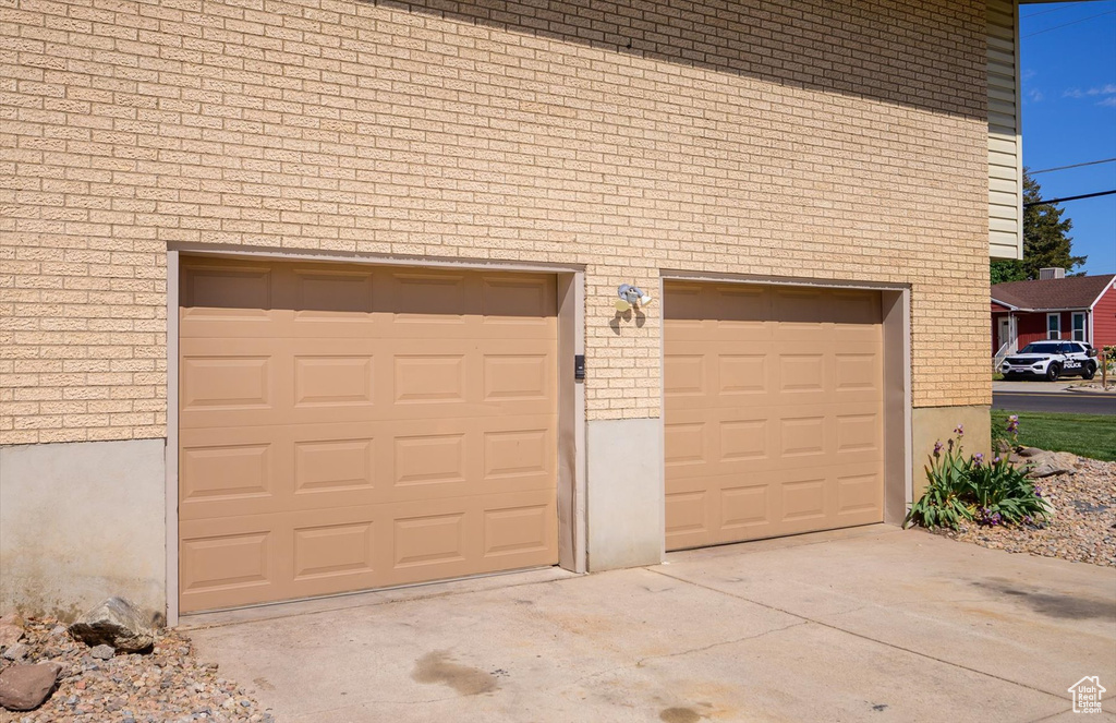 Garage with driveway