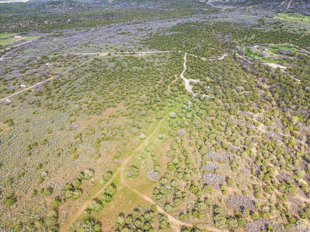 Aerial overview of property's location with mountains