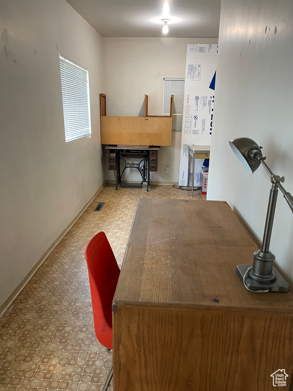 Office with baseboards