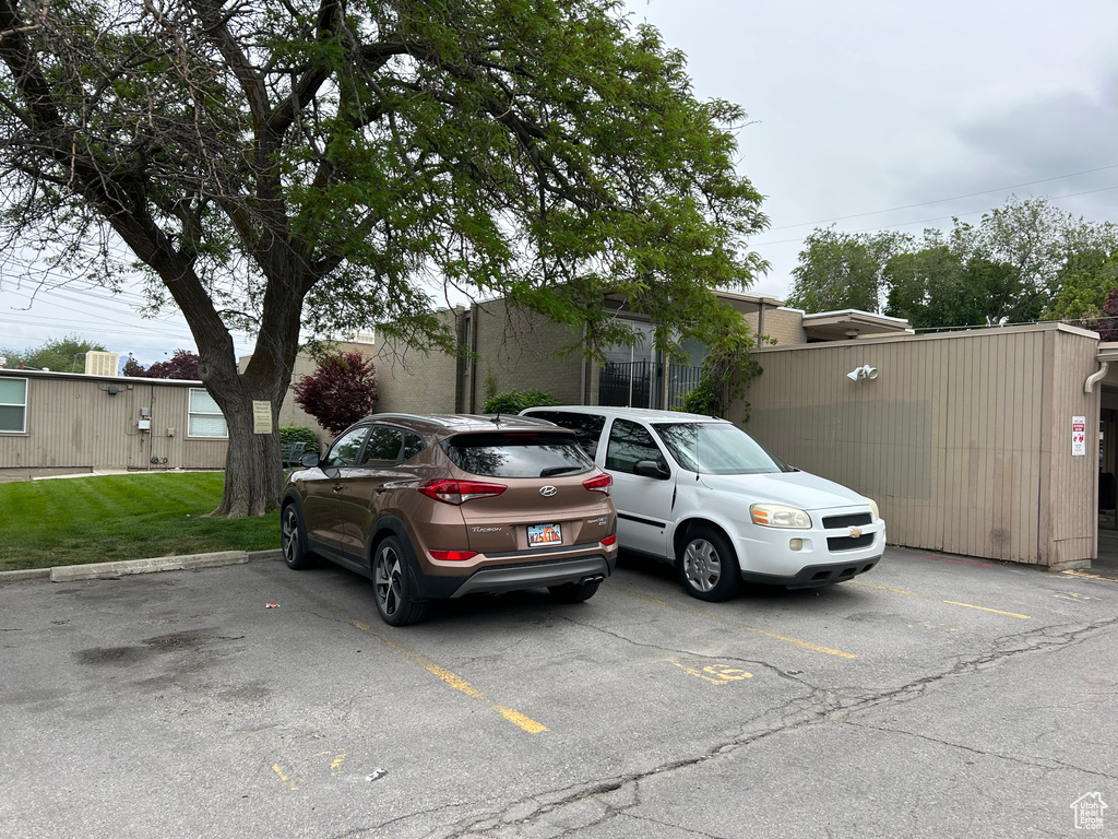 View of uncovered parking lot