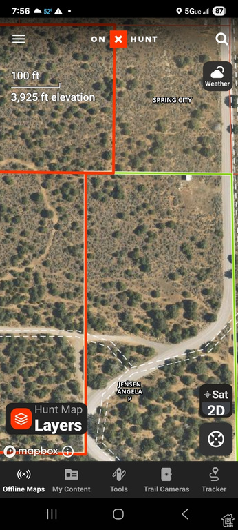 Map / location with property parcel outlined