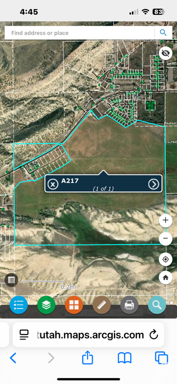 Map / location with property parcel outlined