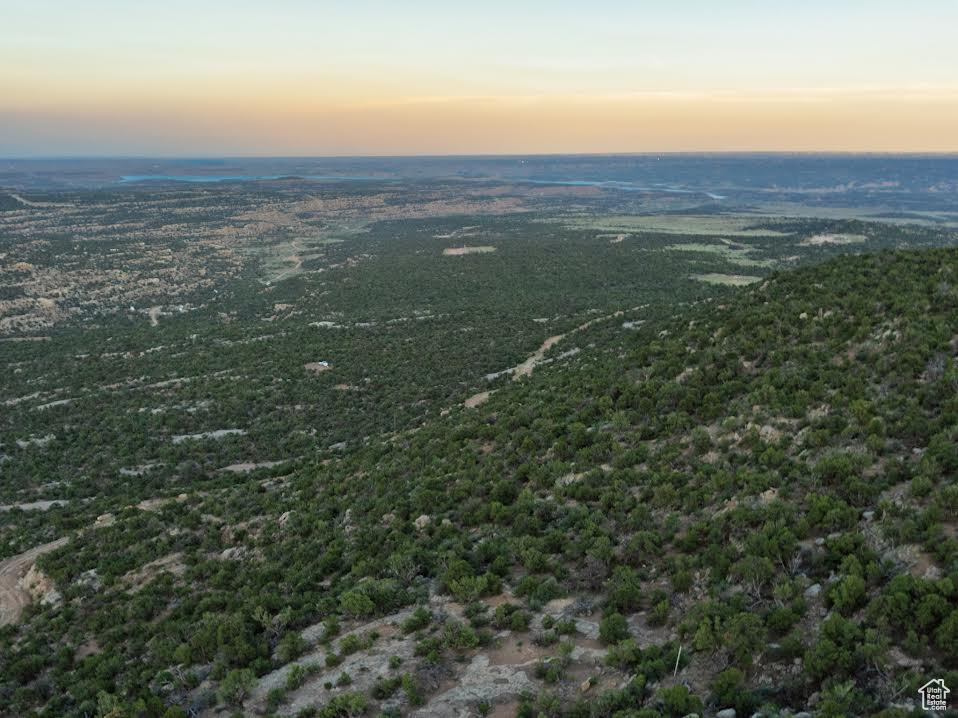 View of aerial view at dusk