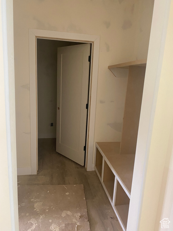 Mudroom featuring wood finished floors