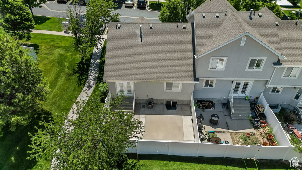 View from above of property