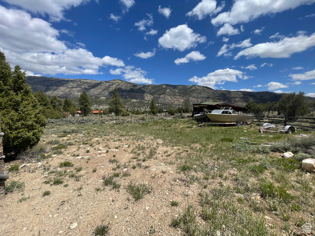 Mountain view with rural landscape