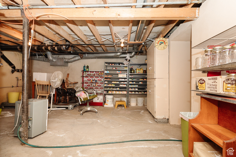 View of unfinished below grade area